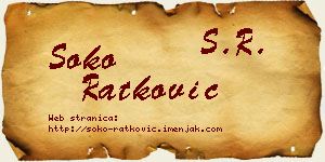 Soko Ratković vizit kartica